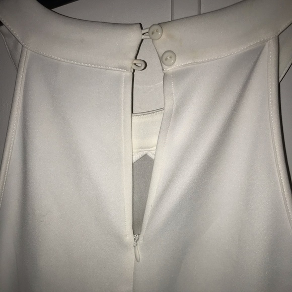 White formal dress with lace top - Picture 4 of 4